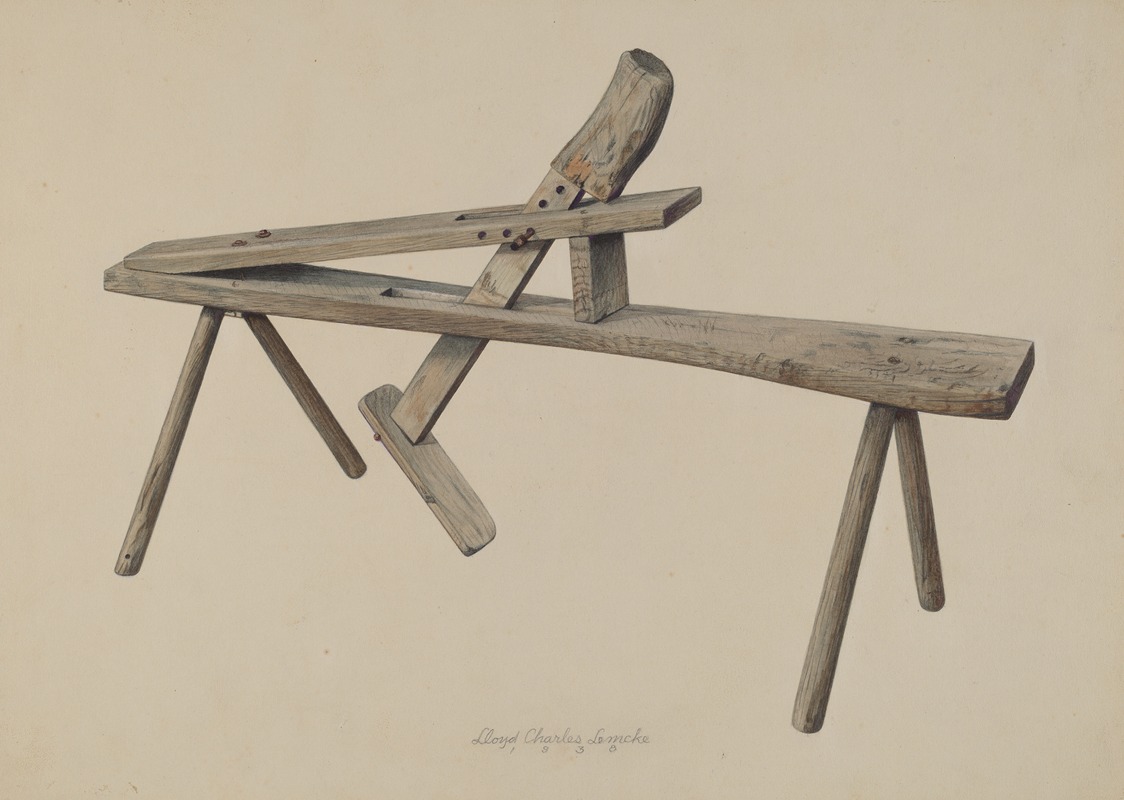 Lloyd Charles Lemcke - Wood Carver’s Bench