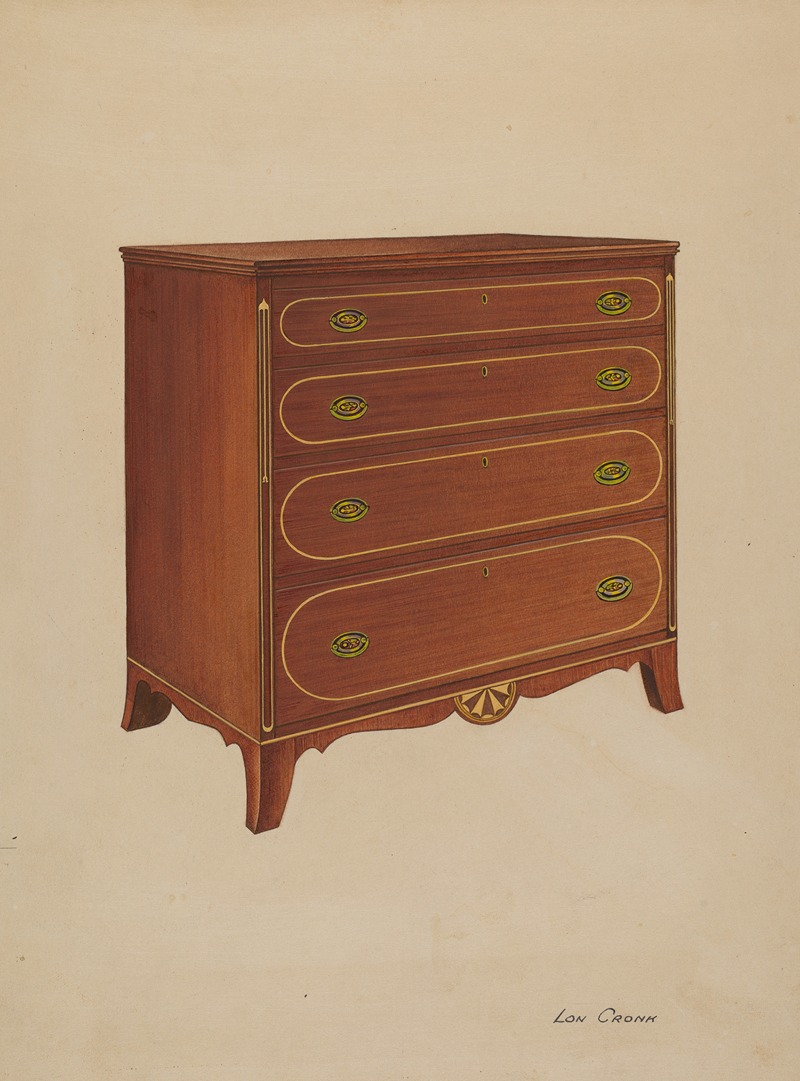 Lon Cronk - Butternut Wood Chest of Drawers
