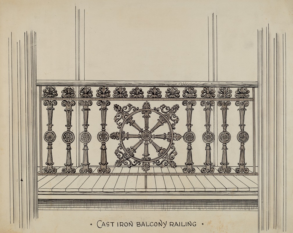 Lucien Verbeke - Cast Iron Balcony Rail