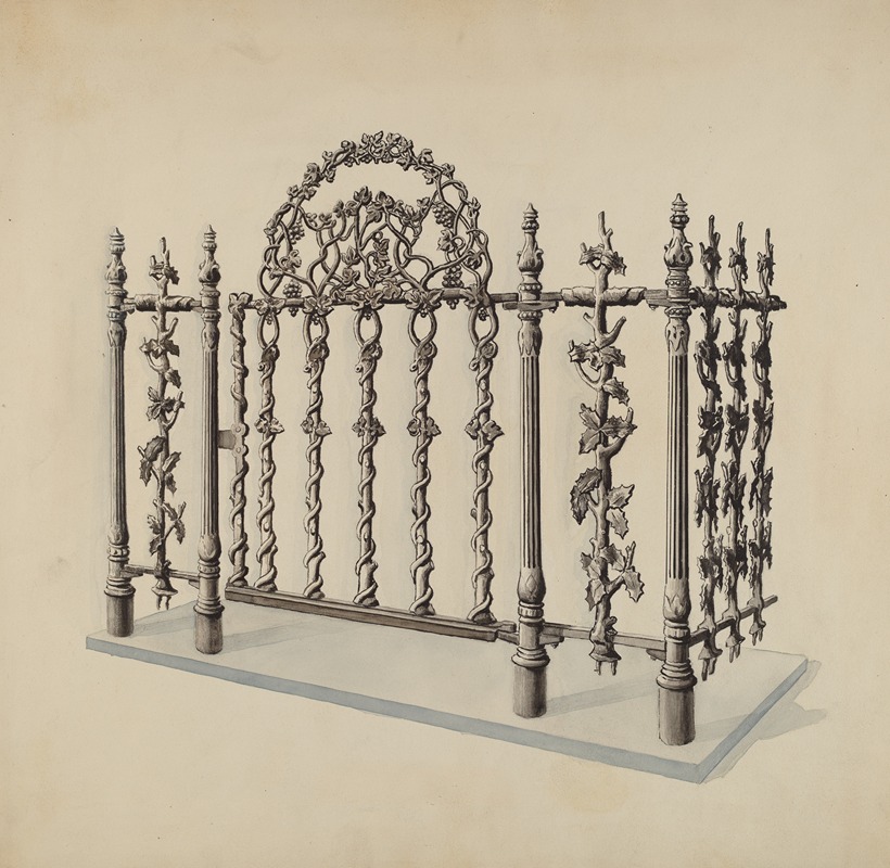 Lucien Verbeke - Cast Iron Gate and Fence