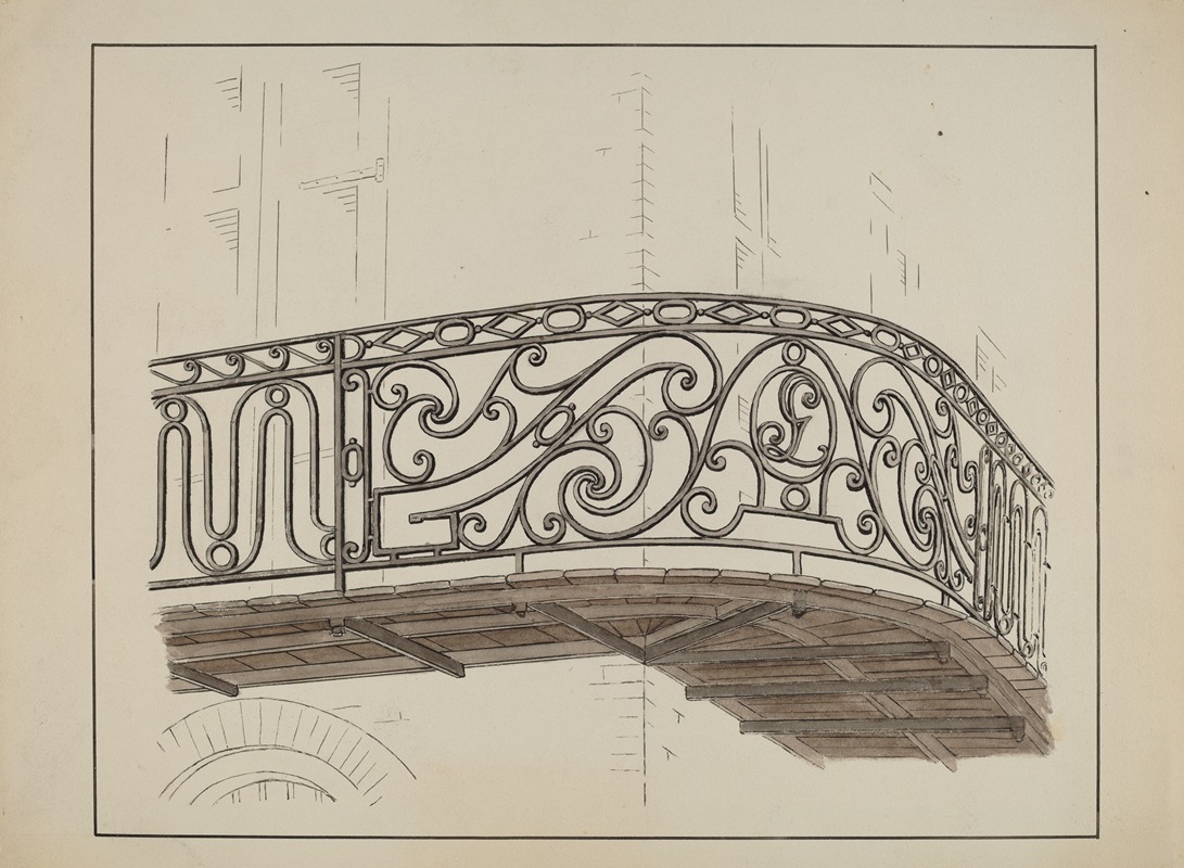 Lucien Verbeke - Wrought Iron Balcony Rail