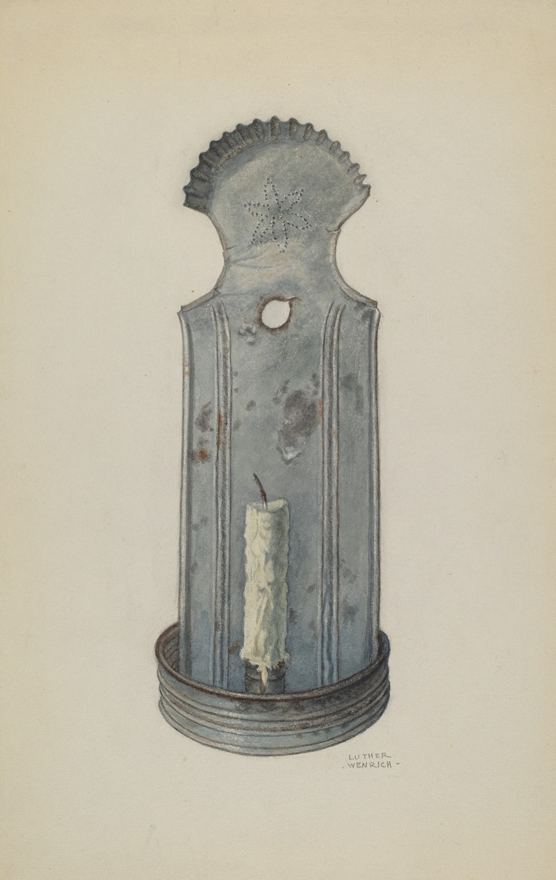 Luther D. Wenrich - Tin Wall Sconce