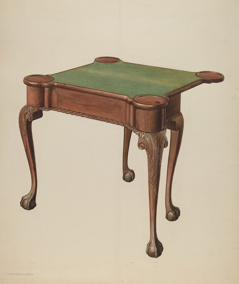 M. Rosenshield-von-Paulin - Card Table