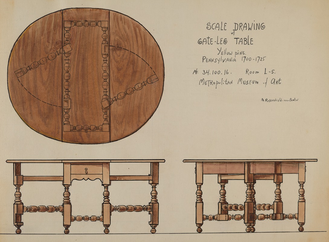 M. Rosenshield-von-Paulin - Gate-leg Table