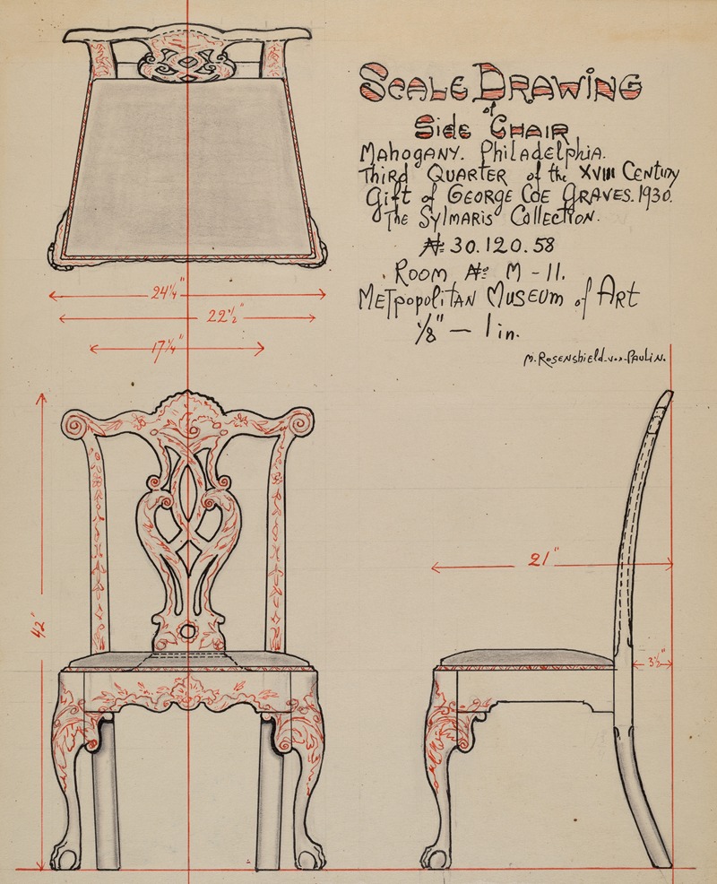 M. Rosenshield-von-Paulin - Side Chair