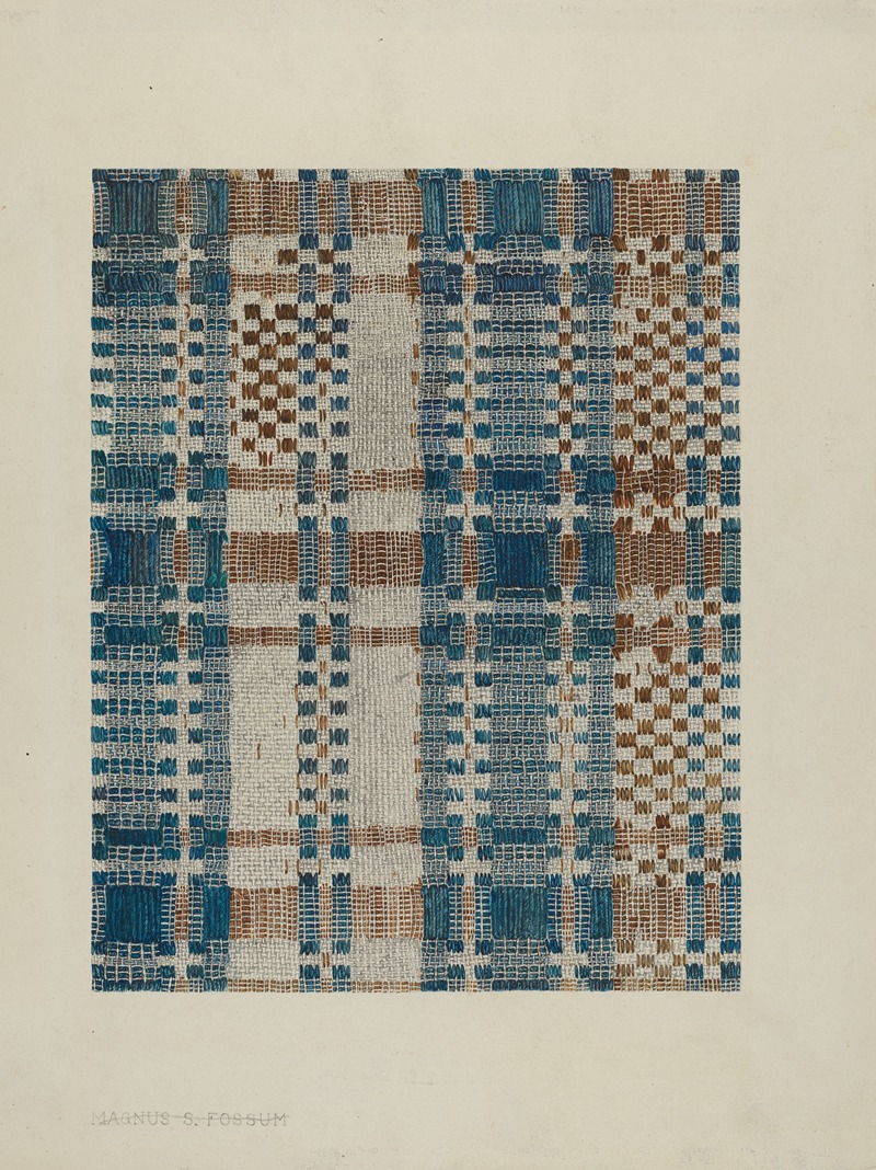 Magnus S. Fossum - Handwoven Coverlet