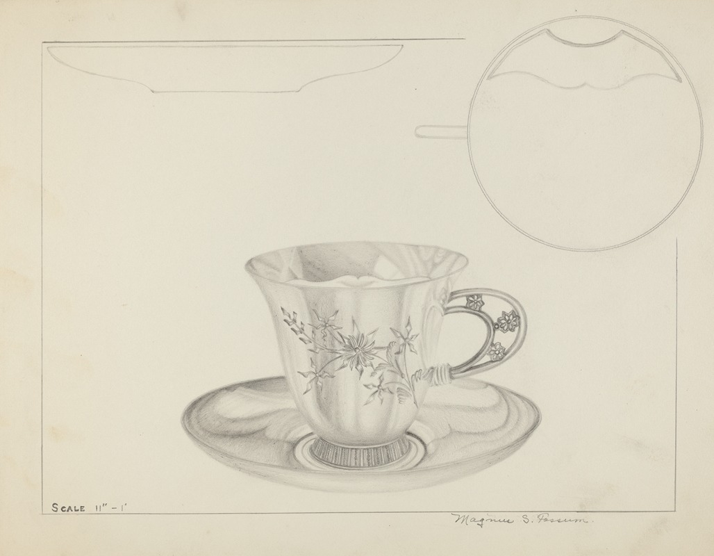 Magnus S. Fossum - Silver Cup and Saucer