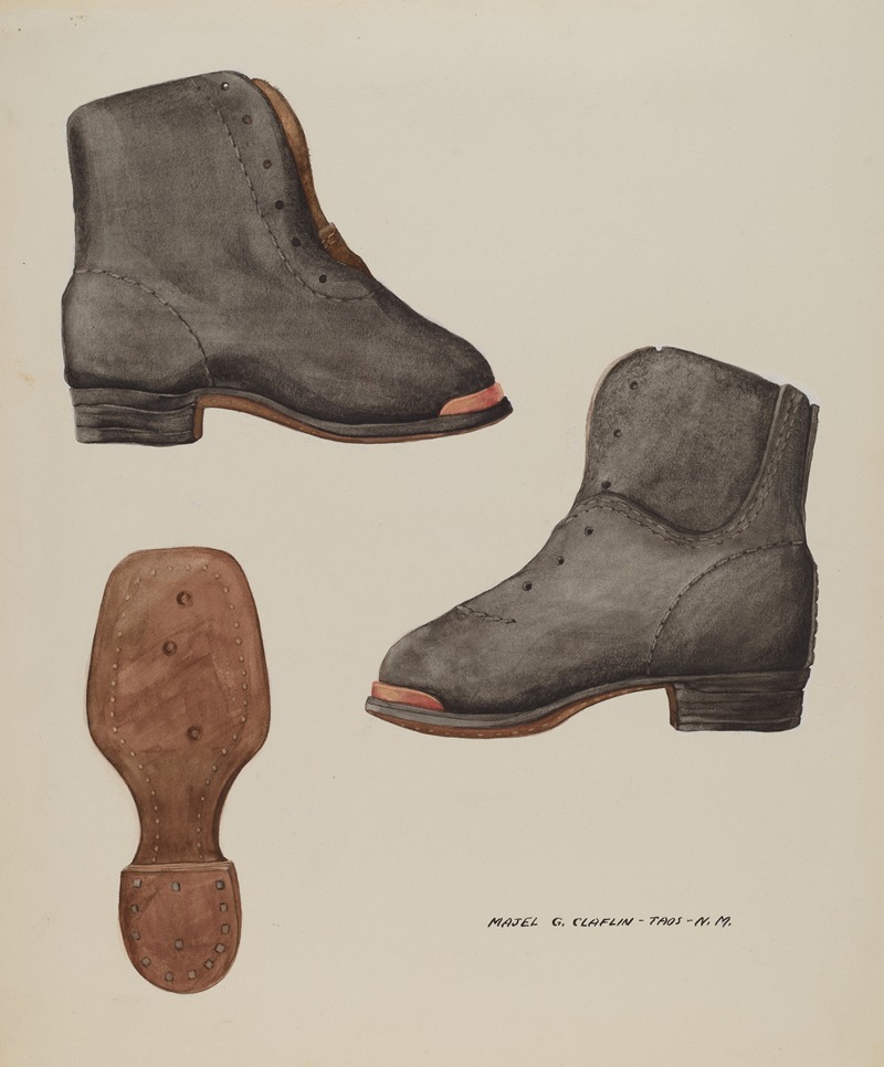 Majel G. Claflin - Copper-toed Child’s Shoe
