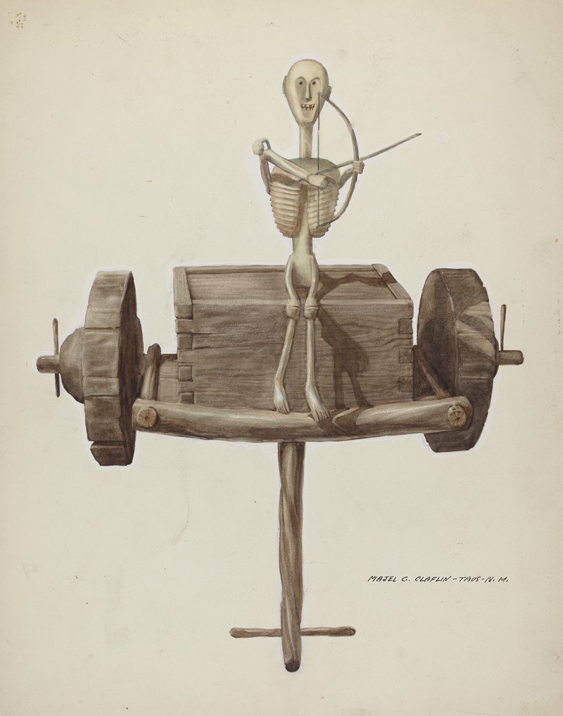 Majel G. Claflin - Penetente Death Cart & Death Figure