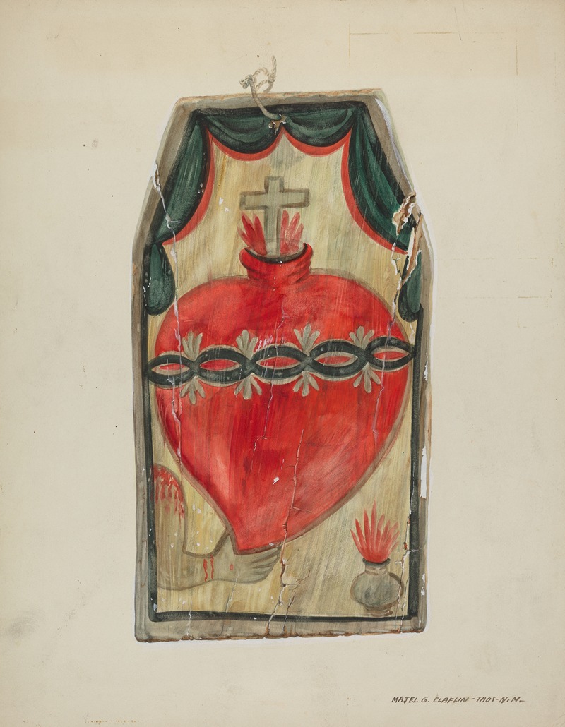 Majel G. Claflin - Retablo (Sacred Heart)