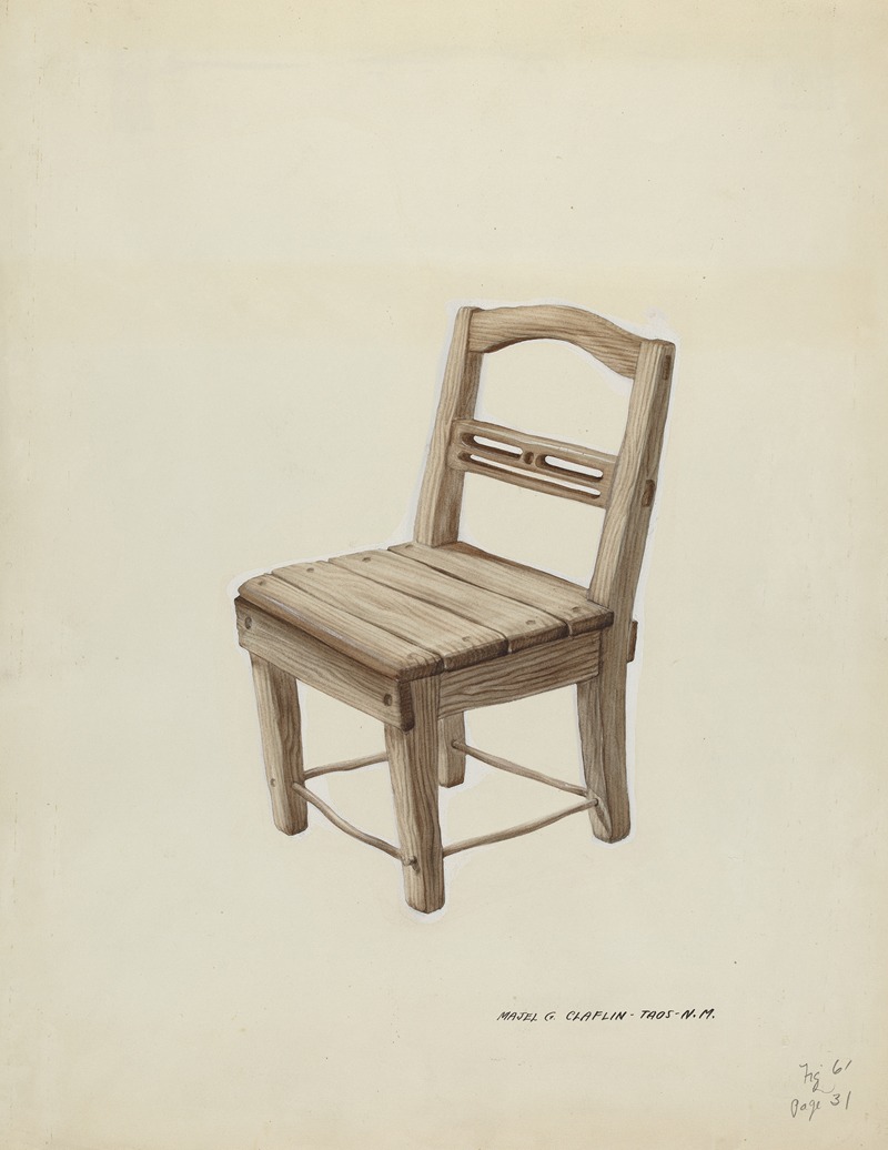 Majel G. Claflin - Small Wooden Chair