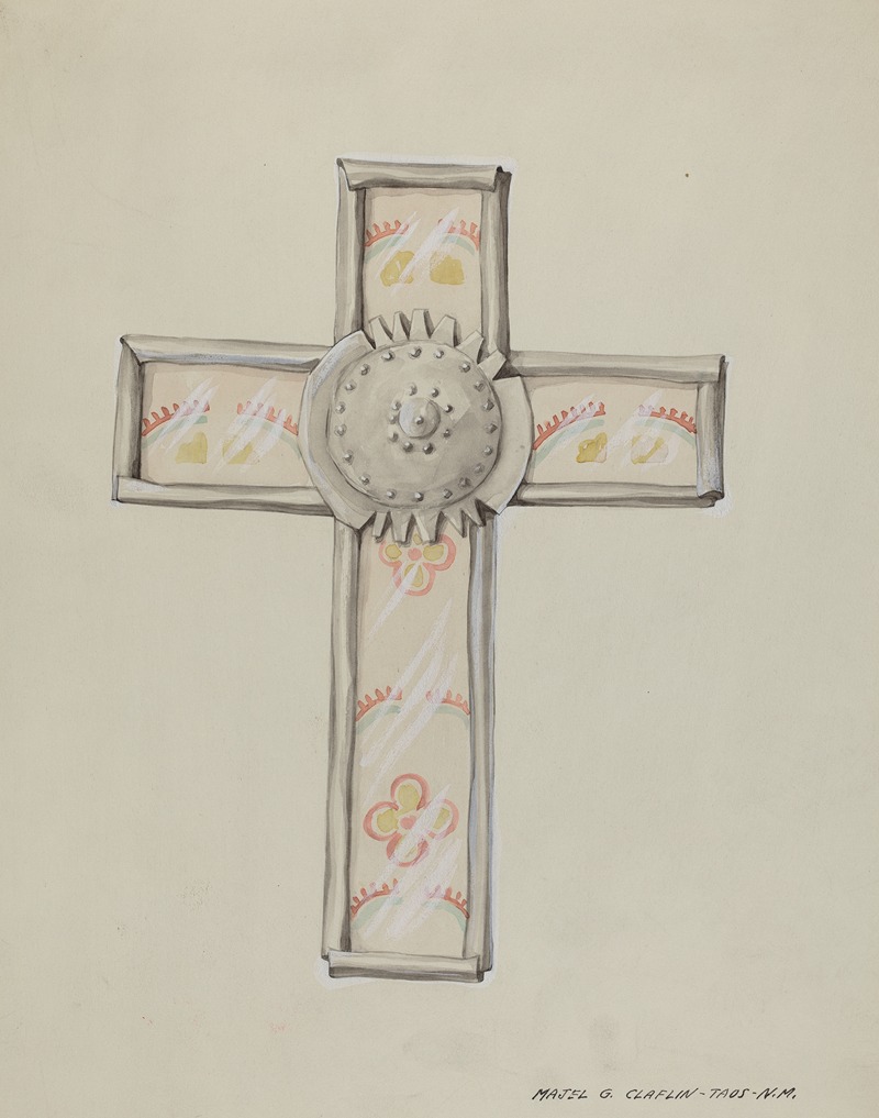 Majel G. Claflin - Tin & Wall Paper Cross