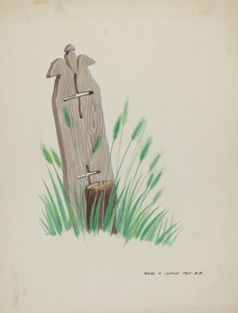 Majel G. Claflin - Wooden Grave Marker