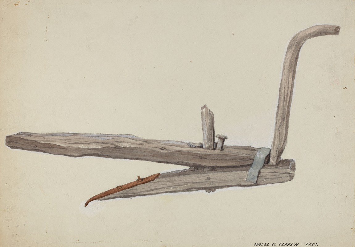 Majel G. Claflin - Wooden Plow