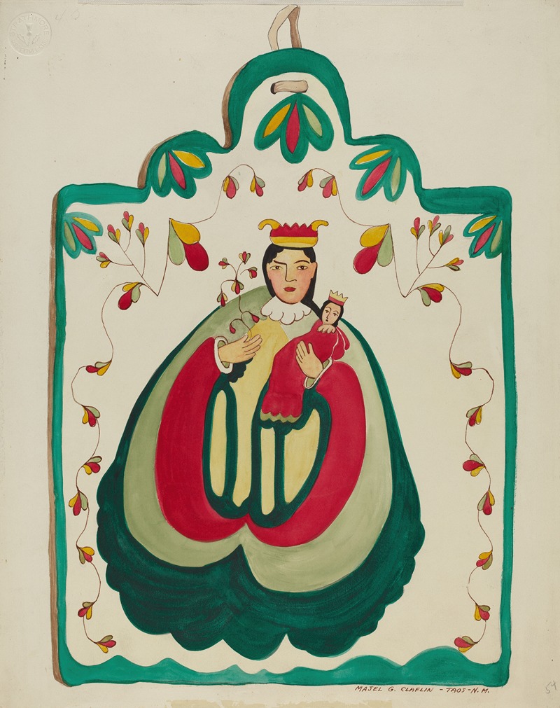 Majel G. Claflin - Wooden Retablo, San Antonio