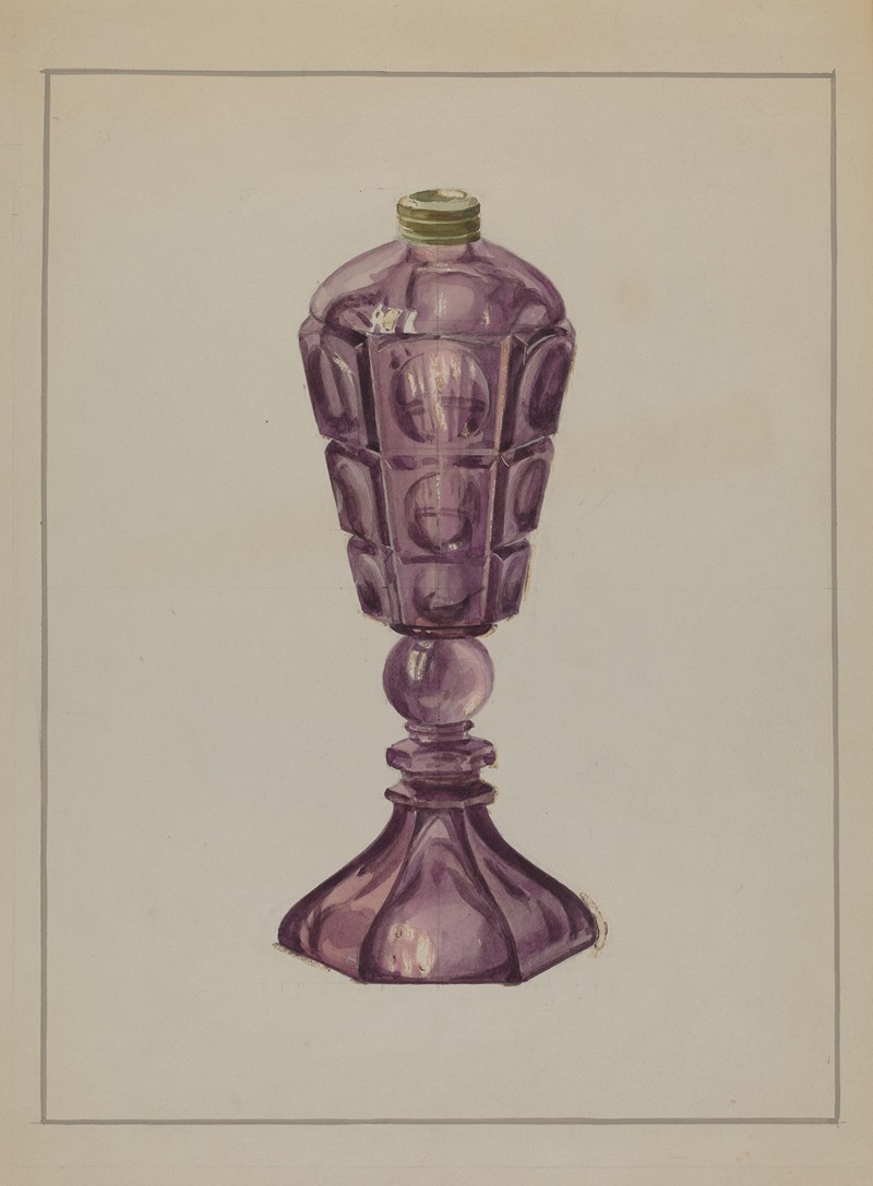 Marcus Moran - Amethyst Glass Oil Lamp