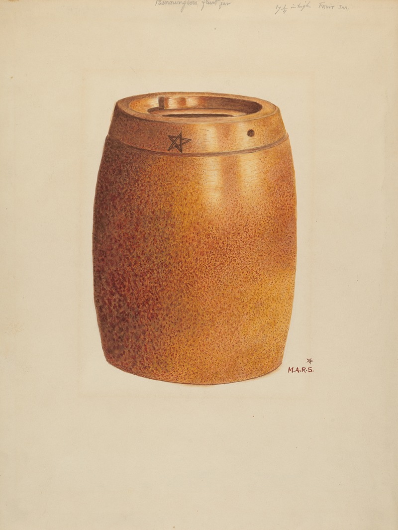 Margaret Stottlemeyer - Stone Fruit Jar with Star