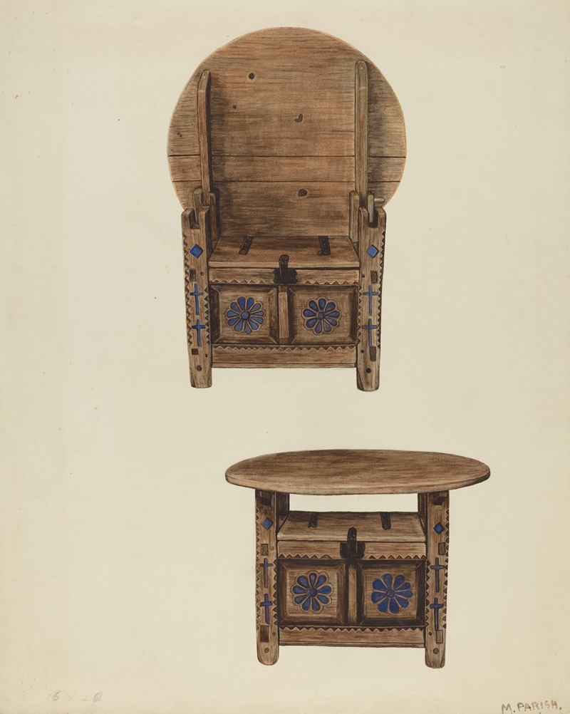 Margery Parish - Spanish Southwest Hutch Table