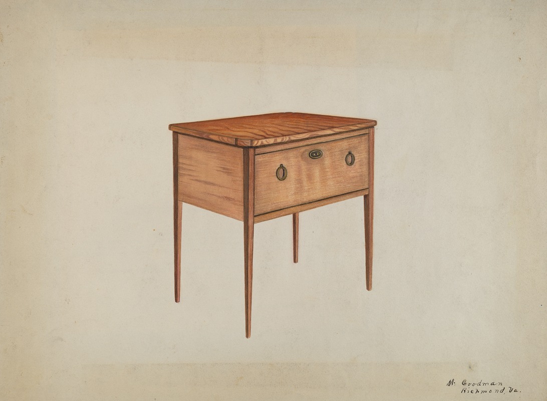 Mattie P. Goodman - Table with Deep Drawer