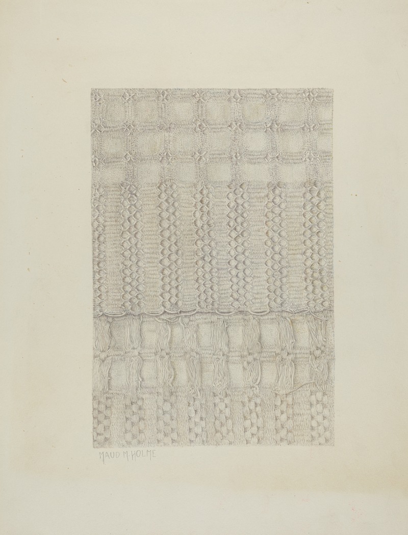 Maud M. Holme - Handwoven Coverlet