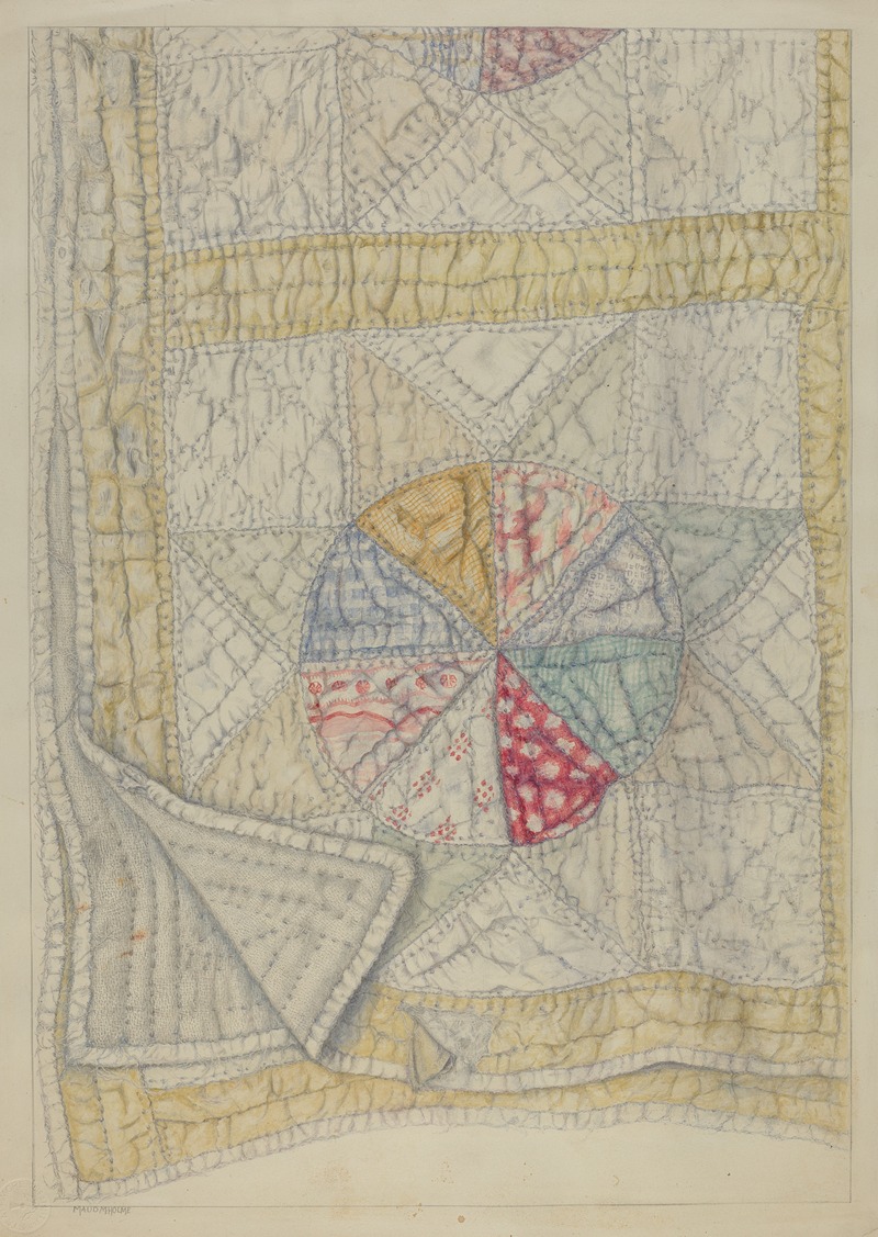 Maud M. Holme - Pieced Quilt – Star Pattern