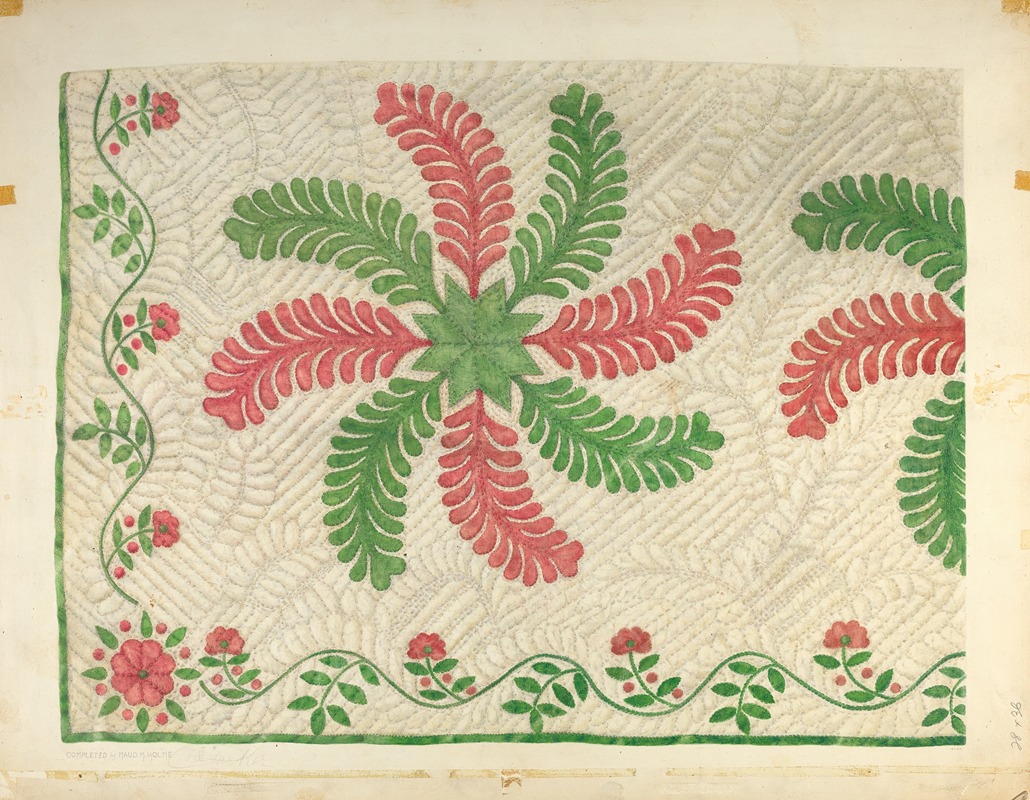 Maud M. Holme - Quilt Applique Pattern