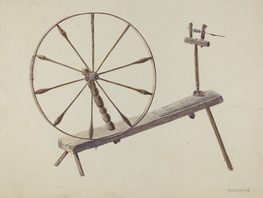 Maud M. Holme - Spinning Wheel