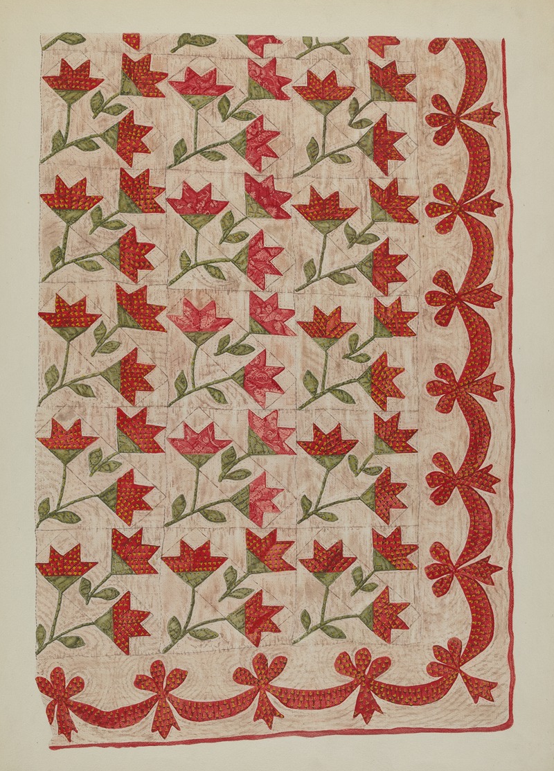 Mildred E. Bent - Appliqued Quilt