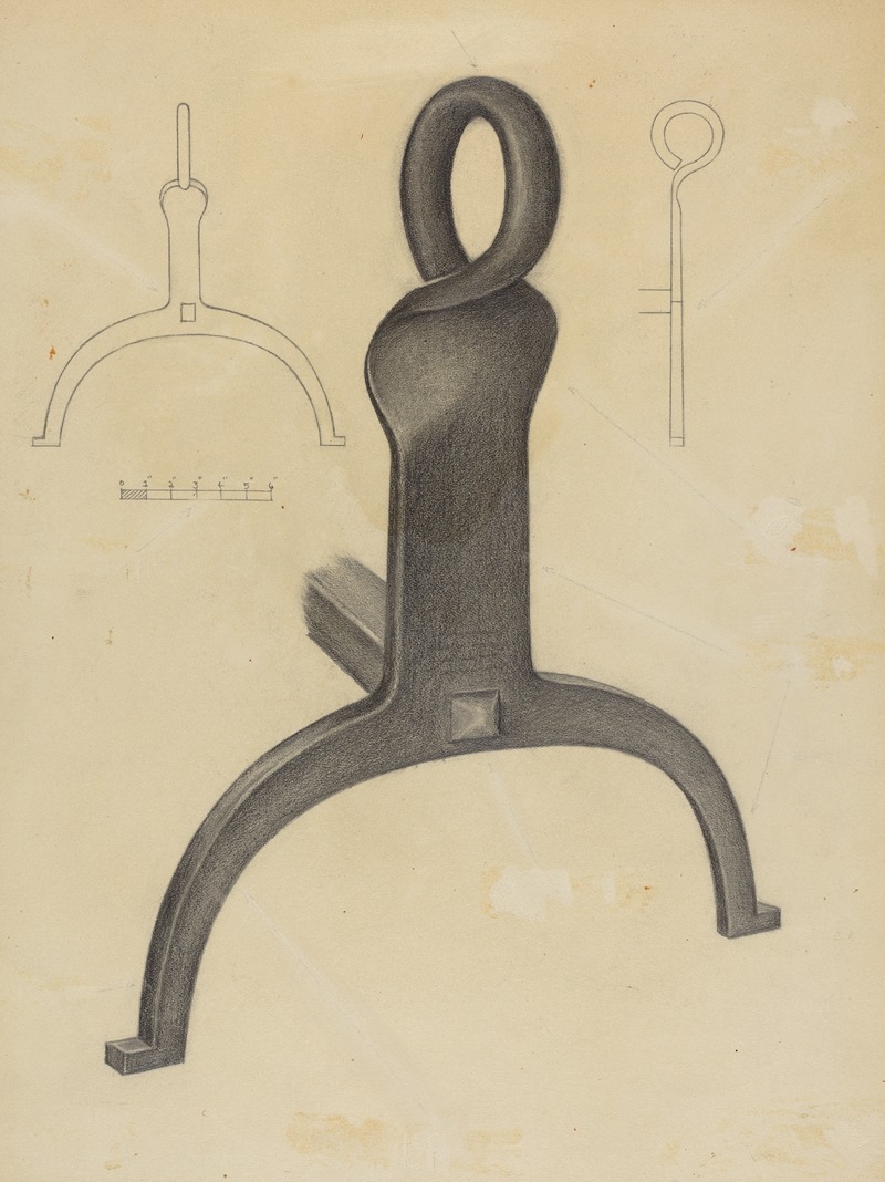 Mildred Ford - Andiron (One of Pair)