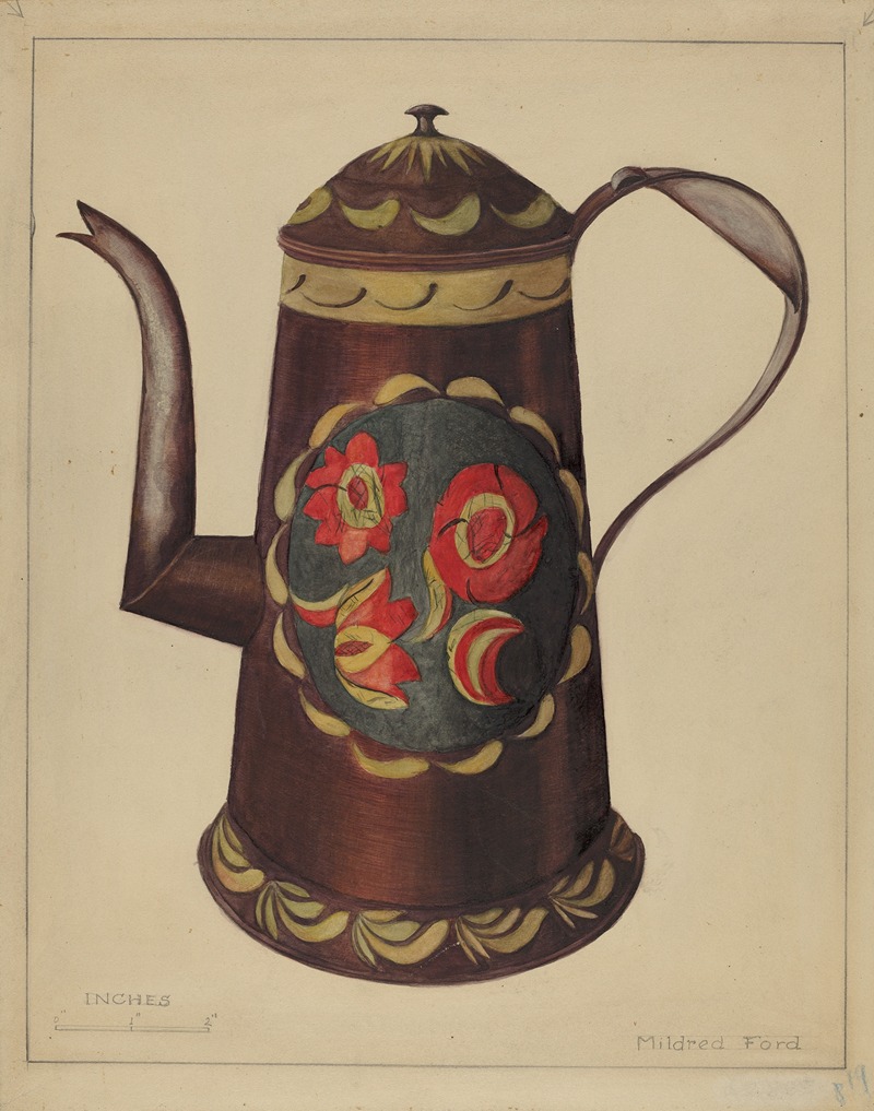 Mildred Ford - Toleware Coffee Pot