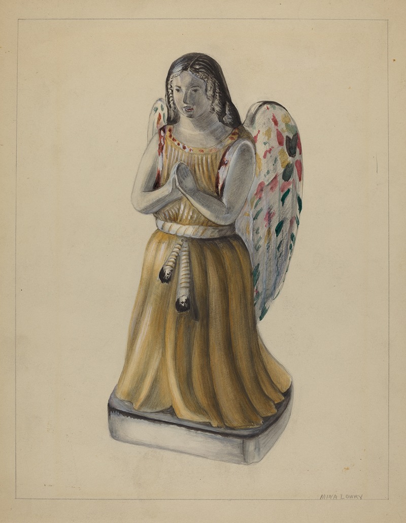 Mina Lowry - Pa. German Chalkware Angel Figure