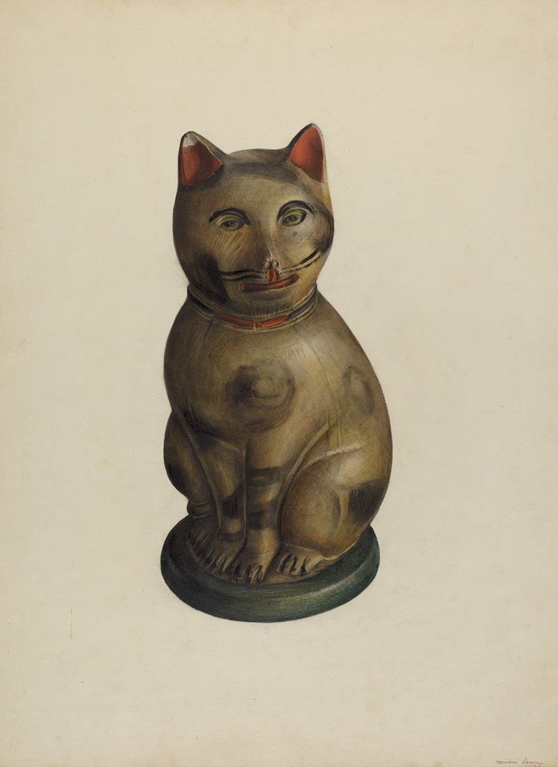 Mina Lowry - Pa. German Seated Chalkware Cat