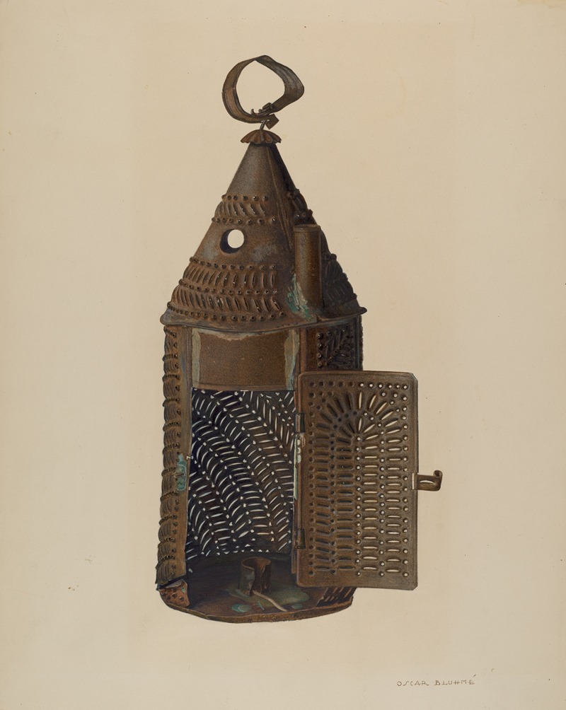 Oscar Bluhme - Perforated Tin Lantern