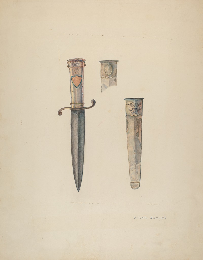 Oscar Bluhme - Silver Dagger and Sheath