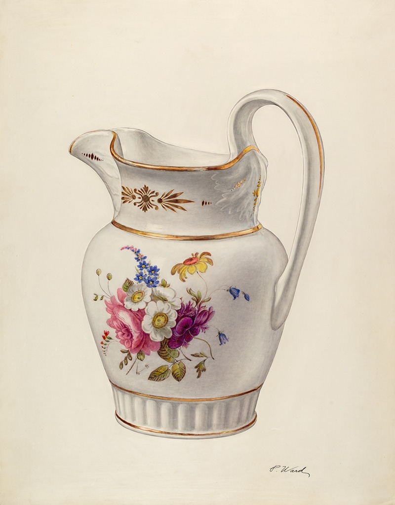 Paul Ward - White Glazed Porcelain Pitcher