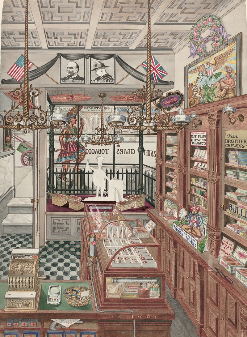 Perkins Harnly - Cigar Store, 1901