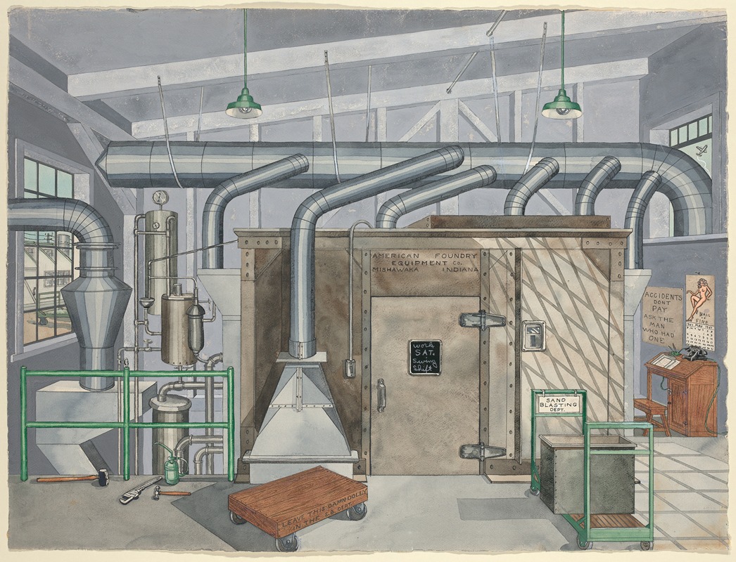 Perkins Harnly - Exterior Sand Blasting Chamber, 1935