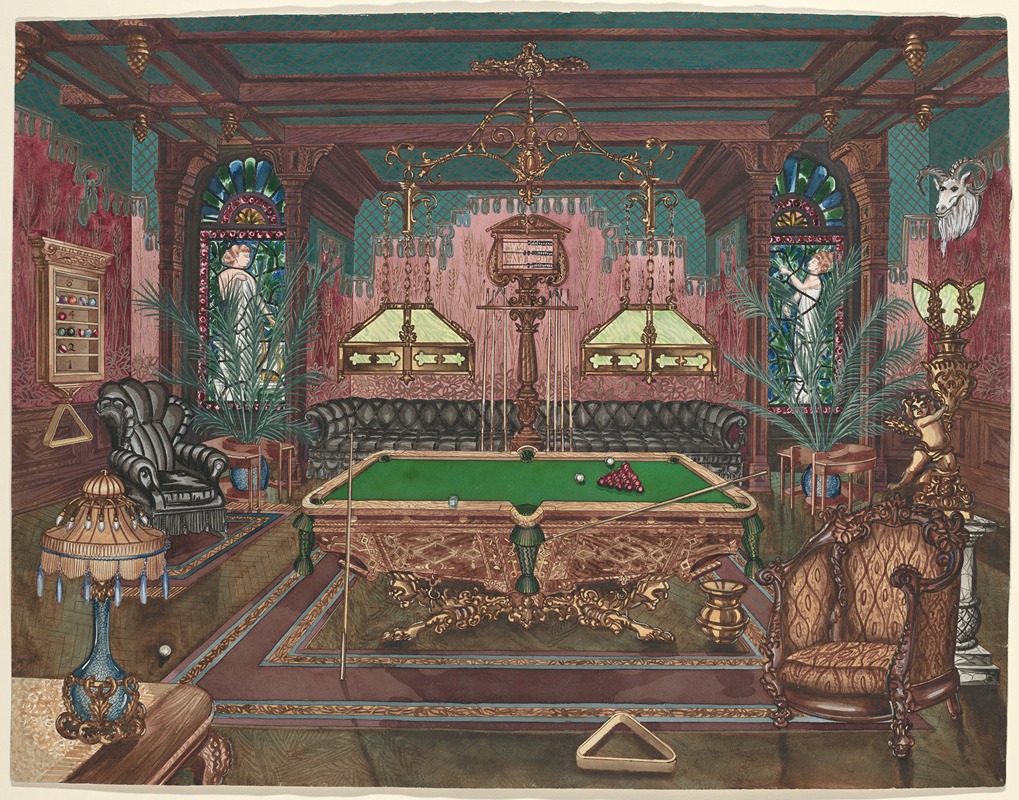 Perkins Harnly - Pool Room, 1890