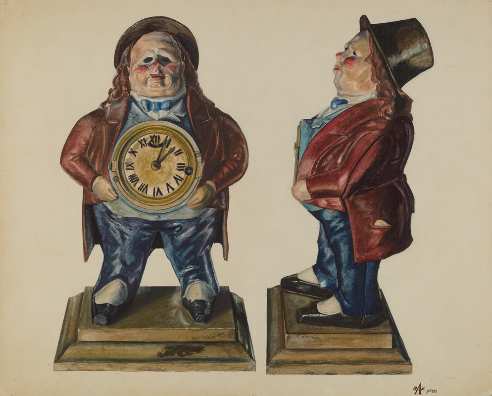 Ralph Atkinson - Clock-Toby (front and side view)