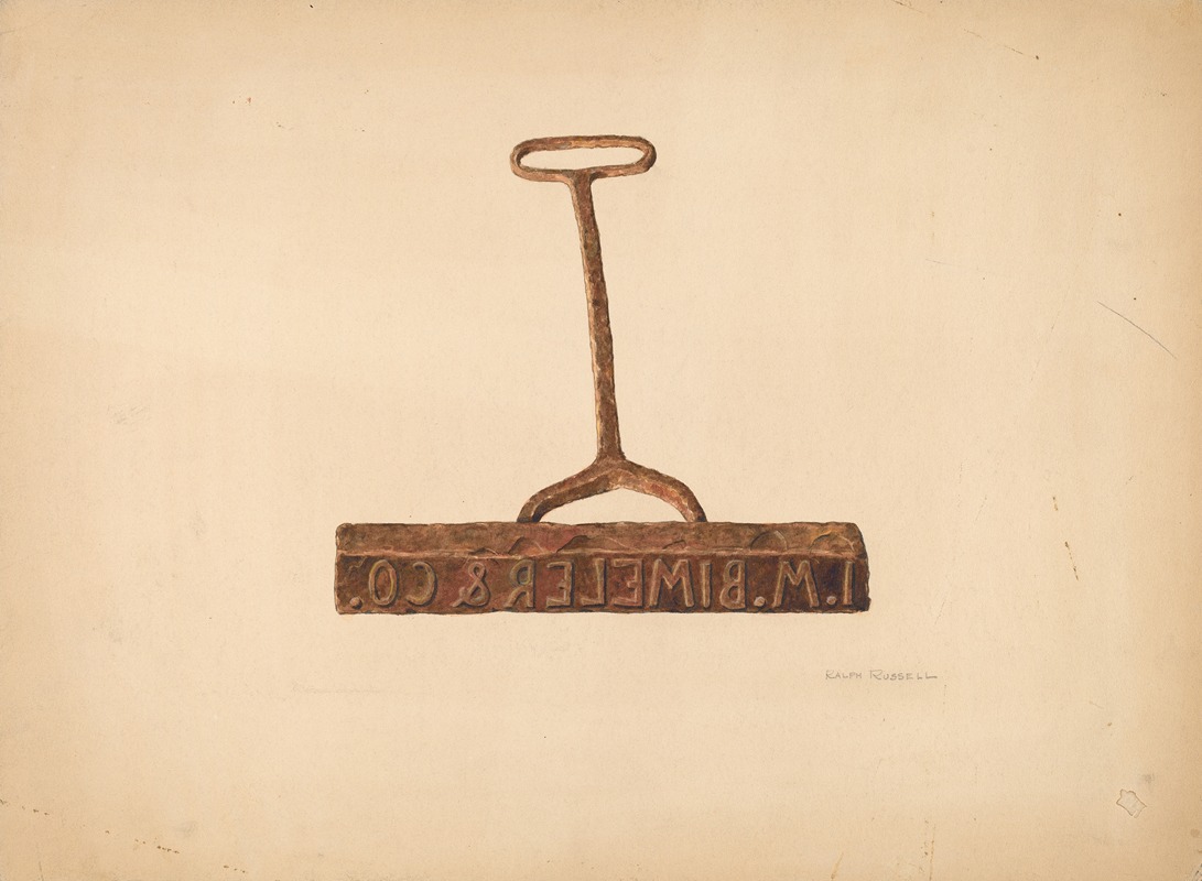 Ralph Russell - Branding Iron Used for Boxes and Bags