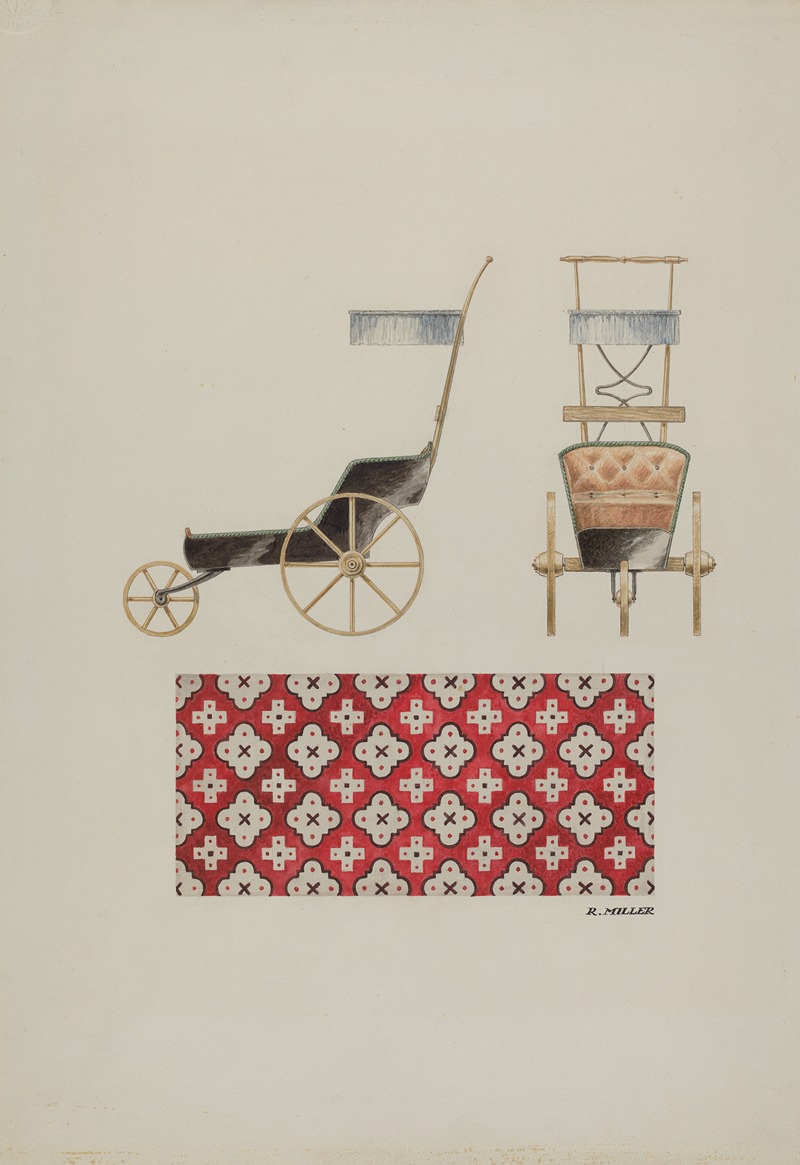 Randolph F. Miller - Doll Buggy and Rug