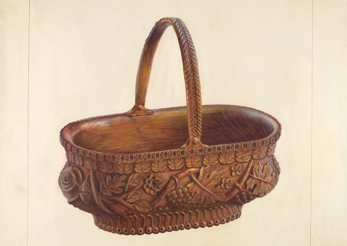 Regina Henderer - Carved Wooden Basket