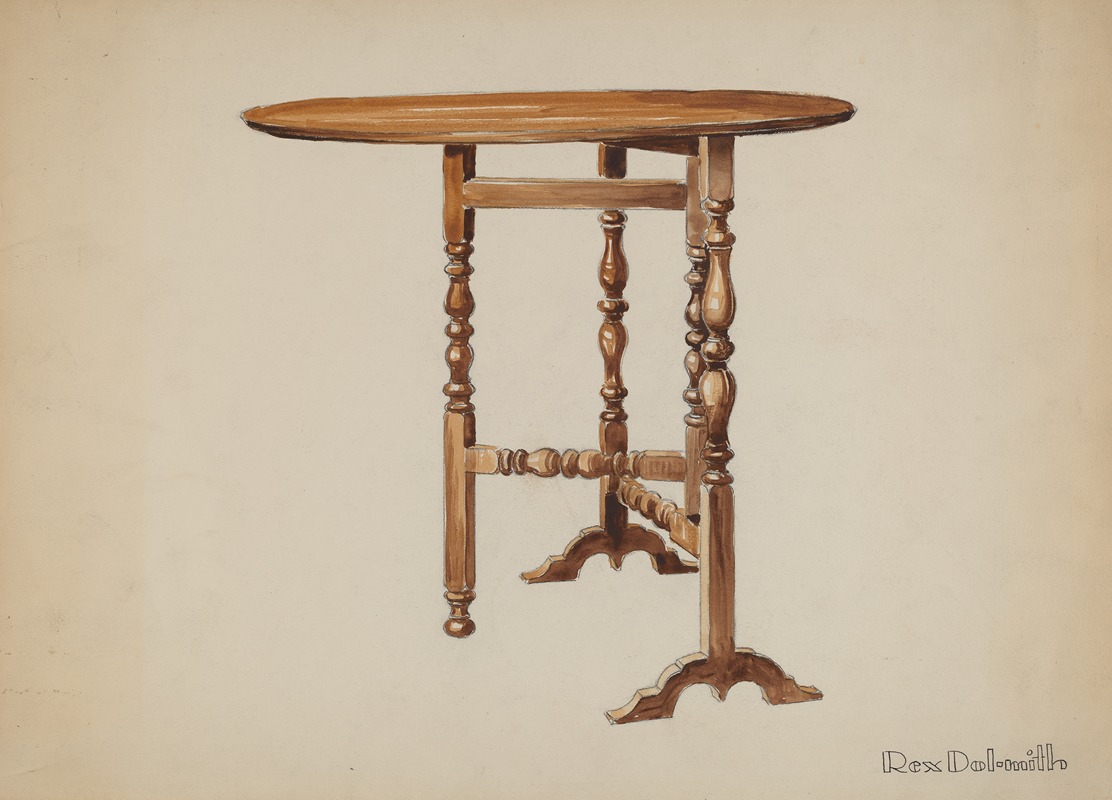 Rex Dolmith - Three Legged Gate-leg Table