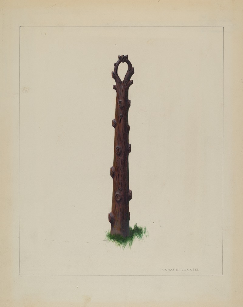 Richard Correll - Tree Trunk Hitching Post