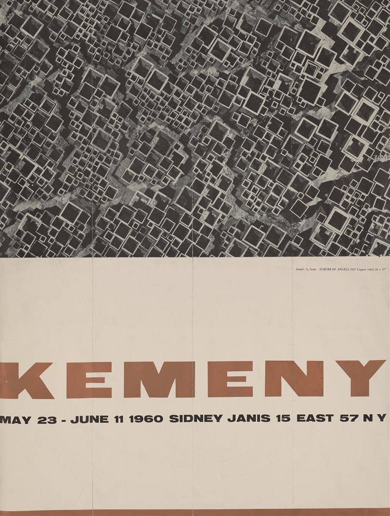 Sidney Janis Gallery - Kemeny, May 23 – June 11, 1960