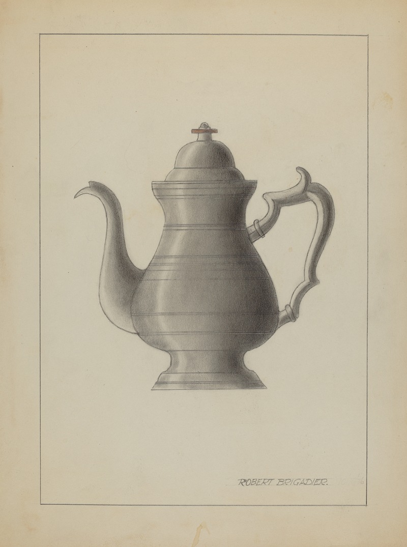 Robert Brigadier - Pewter Coffee Pot