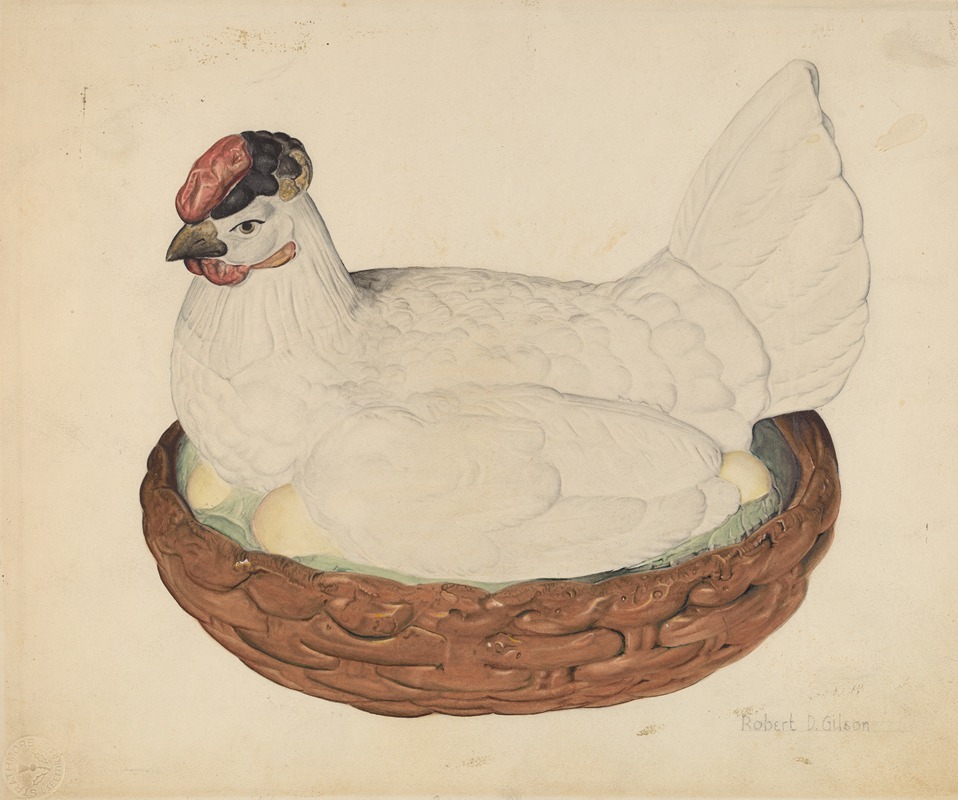 Robert Gilson - Hen on Nest