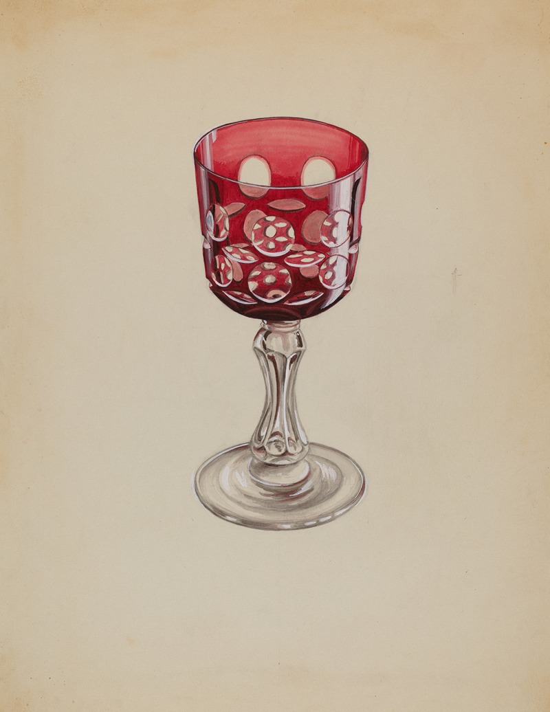 Robert Stewart - Ruby Case-Glass Goblet