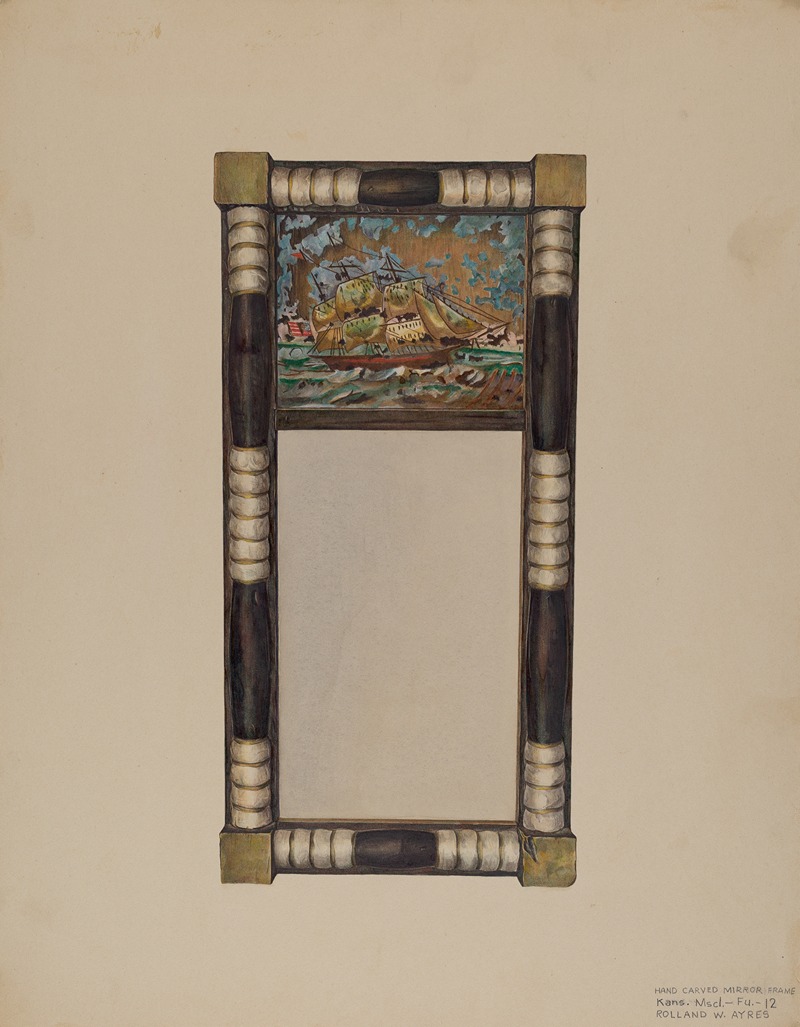 Rolland Ayres - Hand Carved Mirror Frame