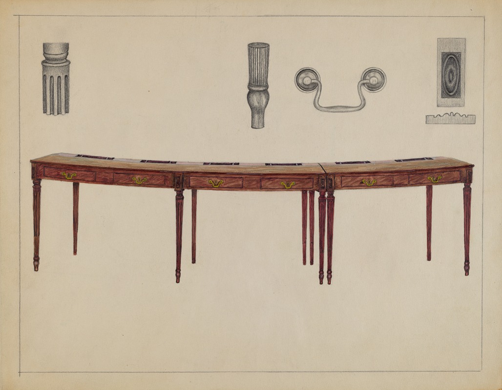Rollington Campbell - Desk (in two sections) Used by Members of Congress